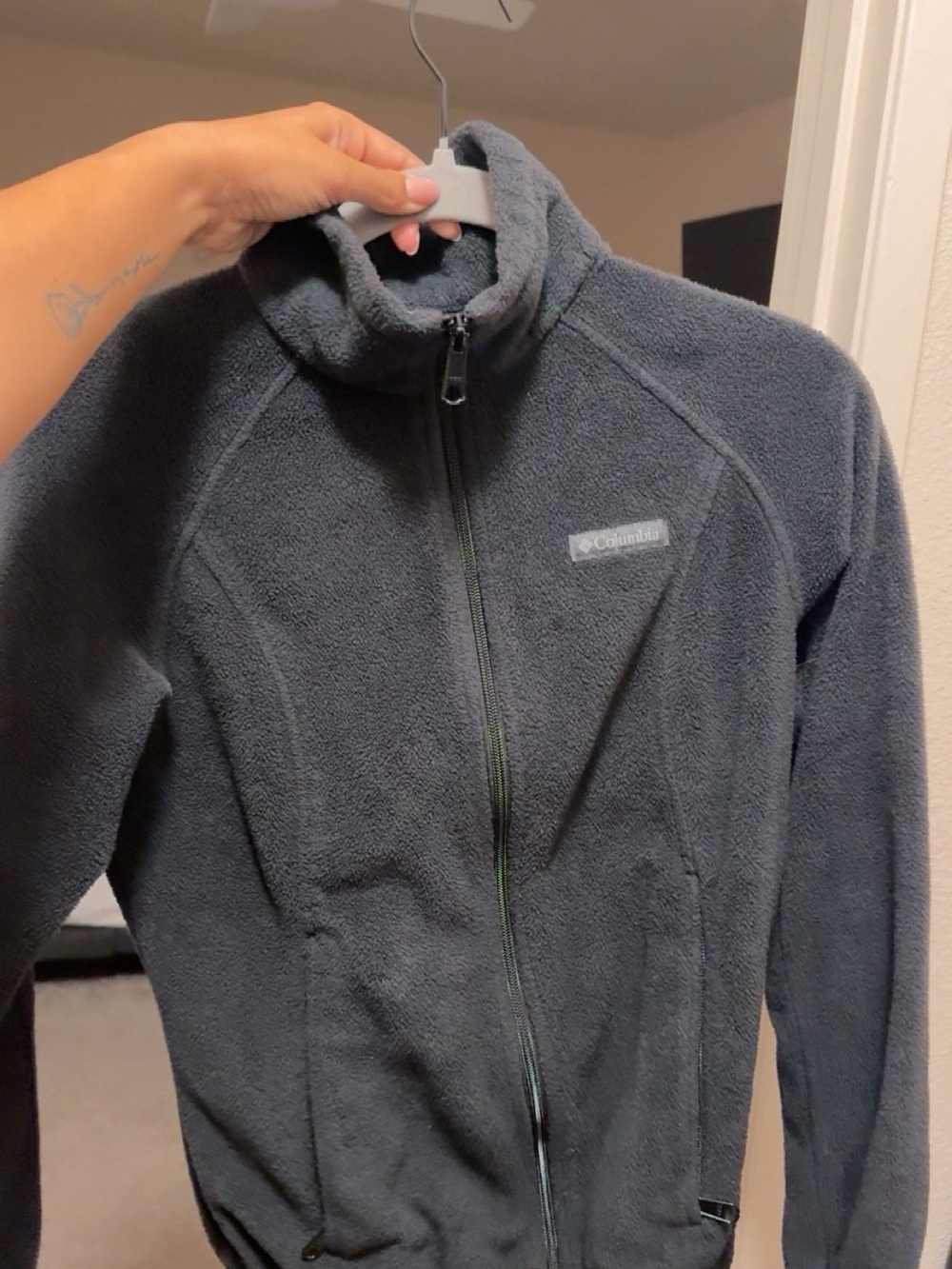 Columbia Black Zip-Up Fleece Jacket